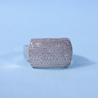 0.80CT Round Cut Cluster Diamond Men's Engagement Ring