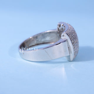 0.80CT Round Cut Cluster Diamond Men's Engagement Ring