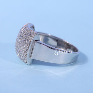 0.80CT Round Cut Cluster Diamond Men's Engagement Ring