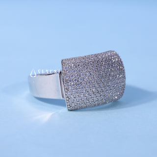 0.80CT Round Cut Cluster Diamond Men's Engagement Ring
