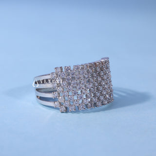 0.70CT Round Cut Cluster Diamond Men's Wedding Rings