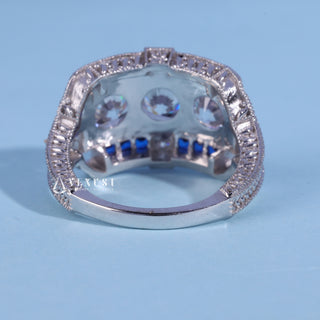 1.0CT Round Cut Cluster Diamond Men's Engagement Ring