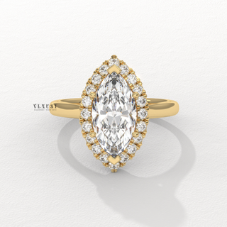 1.50CT Marquise Cut Moissanite Diamond Solitaire Engagement Ring