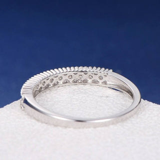 Round Brilliant Cut Channel Set Half Eternity Wedding Band