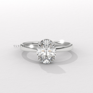 1.0CT Oval Cut Moissanite Diamond Solitaire Engagement Ring