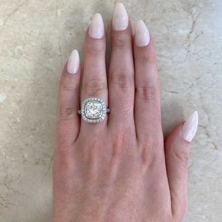 vintage moissanite engagement ring
Rose Cut Engagement ring 
halo ring 
round cut engagement ring 