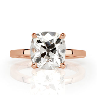 4.0ct cushion old mine moissanite diamond hidden halo solitaire engagement ring

diamond ring 
cushion cut engagement ring 