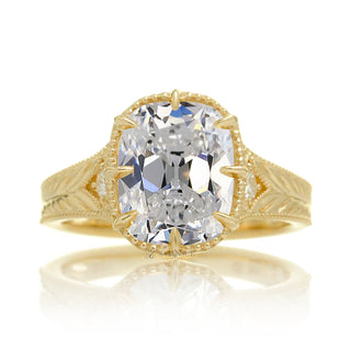 4.50ct elongated cushion moissanite engagement ring
engagement ring 
diamond ring 
long diamond ring 