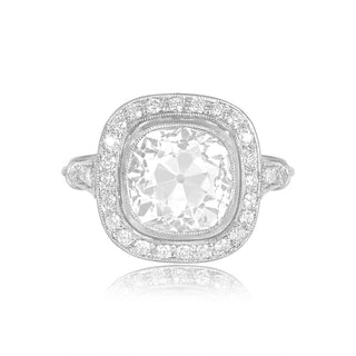 4.50ct moissanite ring
cushion ring 
cushion cut diamond ring 
cushion cut diamond engagement 
unqiue engagement ring 