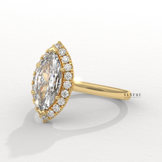 1.50CT Marquise Cut Moissanite Diamond Solitaire Engagement Ring
