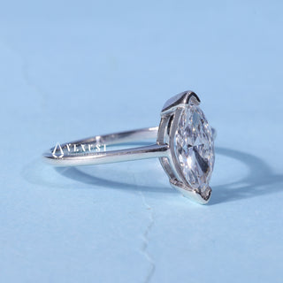 0.50CT Marquise Cut Moissanite Diamond Solitaire Engagement Ring