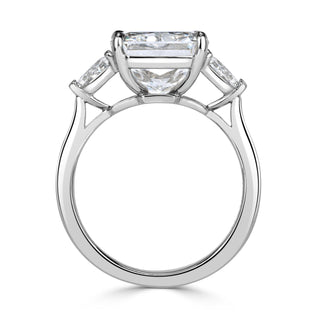 7.0CT Radiant Moissanite Diamond Three Stone Solitaire Engagement Ring