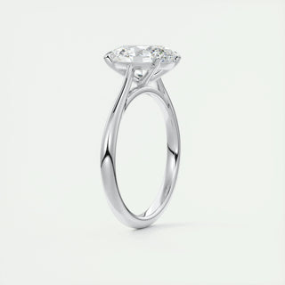 1.91 CT Oval Cut Solitaire Moissanite Engagement Ring