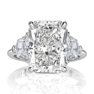 7.0CT radiant moissanite ring