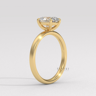1.0CT Oval Cut Moissanite Diamond Solitaire Engagement Ring