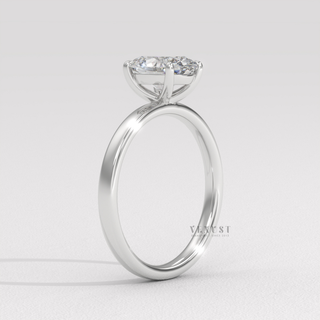 1.0CT Oval Cut Moissanite Diamond Solitaire Engagement Ring