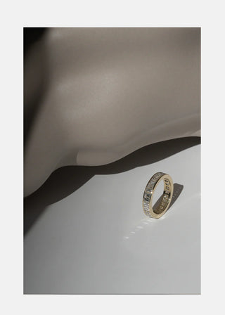 2.50ct Emerald Floating Diamond Pave Engagement Ring With Wedding Band