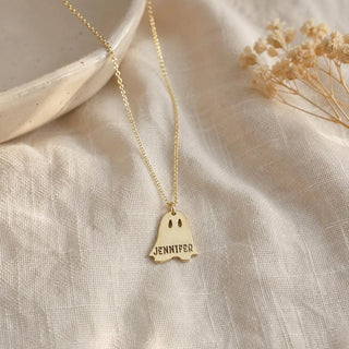 Personalized Ghost Name Necklace by Venust Diamonds - fine jewelry gift idea