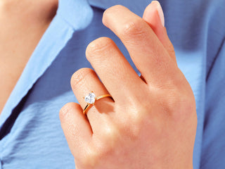 1.50 CT Heart Cut Moissanite Diamond Solitaire Engagement Ring