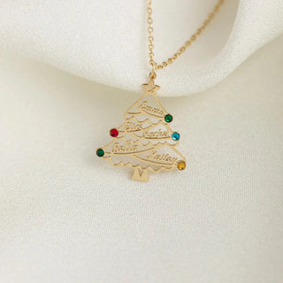 Christmas Tree Name Necklace by Venust Diamonds - fine jewelry gift idea