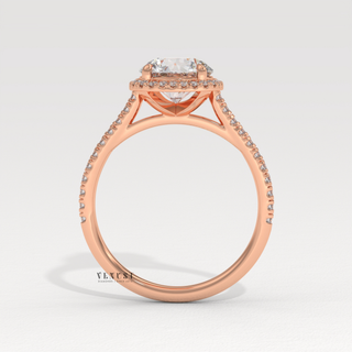 Round Engagement Ring,Luxury Engagement Ring,Halo Engagement Ring