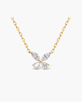 Marquise Cut Diamond Moissanite Butterfly Necklace For Women