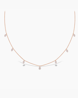 Dangling Diamond Moissanite Pear Drop Necklace For Women