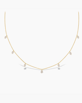 Dangling Diamond Moissanite Pear Drop Necklace For Women