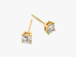 Round Cut Solitaire Moissanite Diamond Stud Earrings