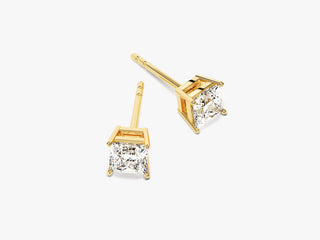 Princess Cut Solitaire  Moissanite Stud Earrings For Women