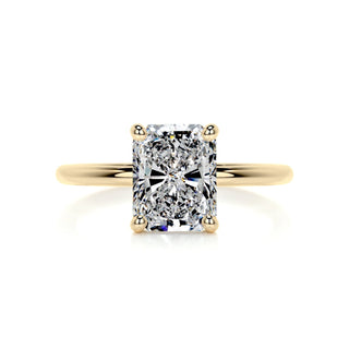 2.0ct Radiant Cut Solitaire Moissanite Diamond Engagement Ring