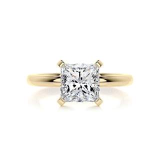 2.0ct Princess Cut Solitaire Moissanite Diamond Engagement Ring