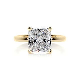 3.0ct Radiant Cut Solitaire Moissanite Diamond Engagement Ring