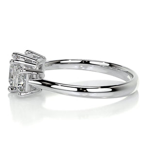 1.5ct Princess Cut Three Stone Moissanite Diamond Engagement Ring