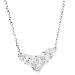 Five Stone Round Shaped Diamond Moissanite Necklace For Women