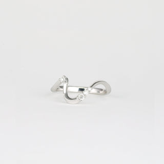 1.25ct Oval Cut Curved Unique Diamond Moissanite Engagement Ring And Matching Band