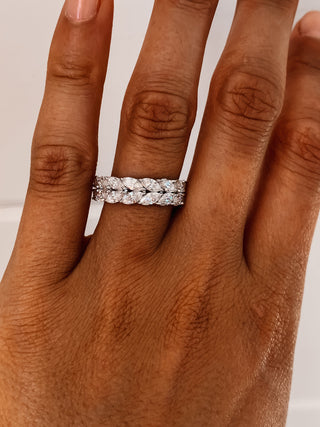 marquise-shaped-moissanite-wedding-band