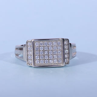 0.70CT Round Cut Halo Cluster Diamond Men's Engagement Rings
