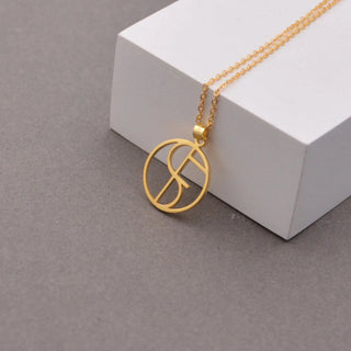 Gold Geometric Circle Necklace by Venust Diamonds - fine jewelry gift idea