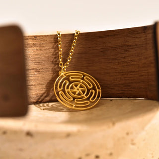 Gold Hecate Wheel Necklace by Venust Diamonds - fine jewelry gift idea