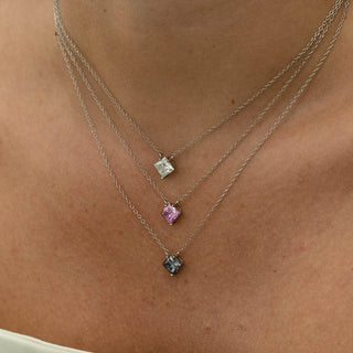 Princess Cut Colleen Diamond Moissanite Necklace For Women