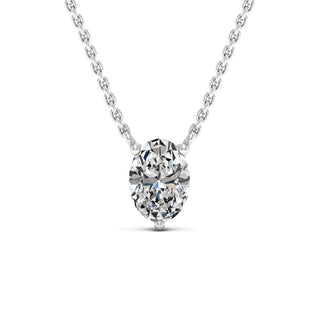 Oval Colleen Diamond Moissanite Necklace For Women