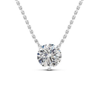 Round Cut Diamond Colleen Moissanite Necklace For Women
