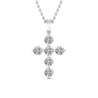 Round Shape Diamond Evangeline Moissanite Necklace For Women