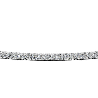 Round Cut Moissanite Riviera Diamond Tennis Necklace For Women