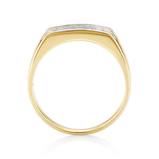 Round Cut Channel Moissanite Men's Wedding Band In Yellow Gold