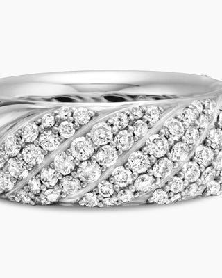 1.06 TCW Unique Round Cable Moissanite Diamond Wedding Band