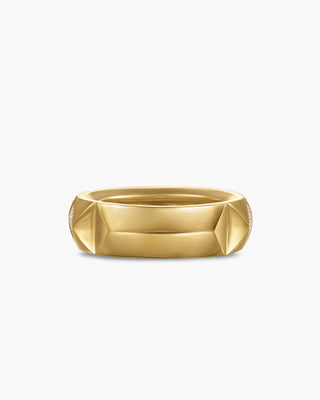 0.44 TCW Round Cut Pyramid Shape Moissanite Diamond Wedding Band