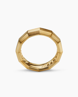 Stunning Faceted Gold Metal Plain Wedding Band For Men & Women