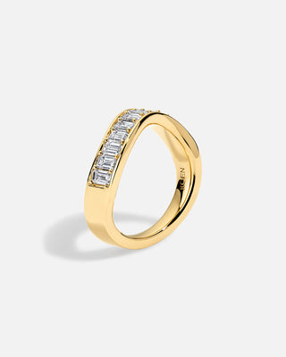 2.0ct Pear Half Bezel Moissanite Diamond Channel Pave Engagement Ring With Matching Band